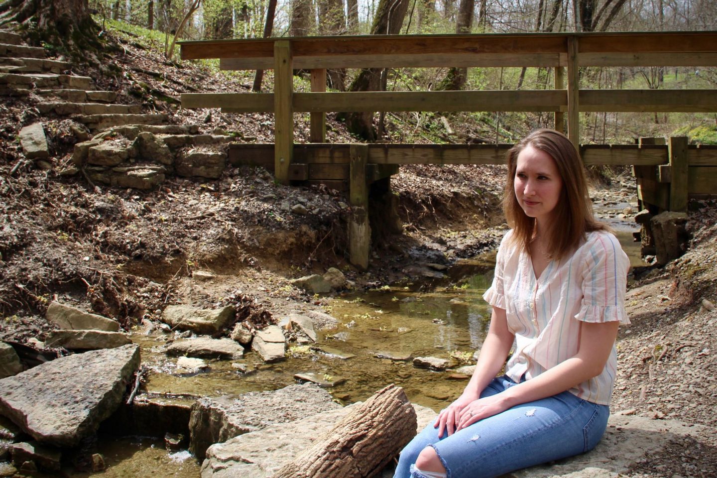 Casual Spring Style in the Cincinnati Park ... The Spectacular Adventurer