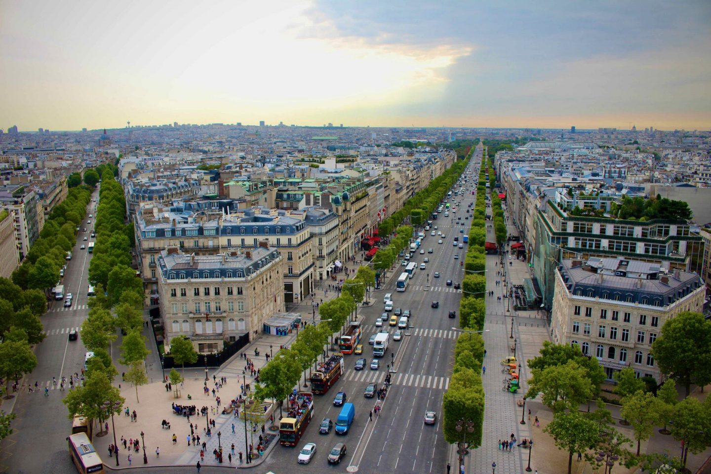 Champs-Elysées from Arc de Triomphe | 7-Day Paris Itinerary | The Spectacular Adventurer